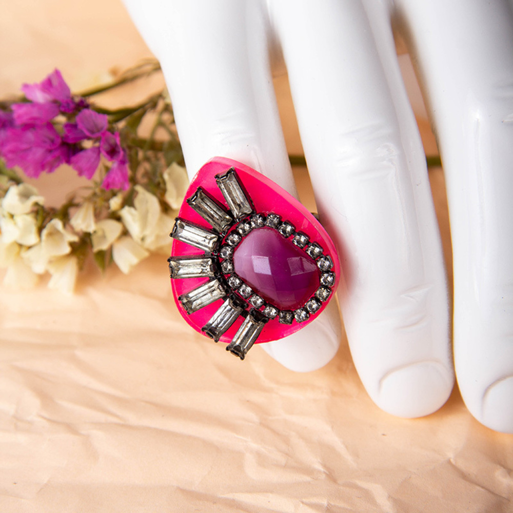 ERICKSON BEAMON PINK & SILVER CLASSIC RING | WOMENS